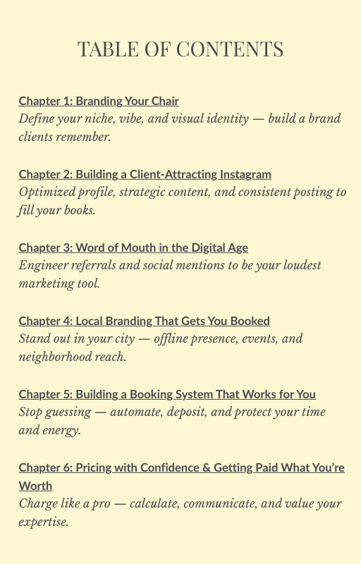 Booked & Busy: The ultimate marketing guide for stylists & barbers